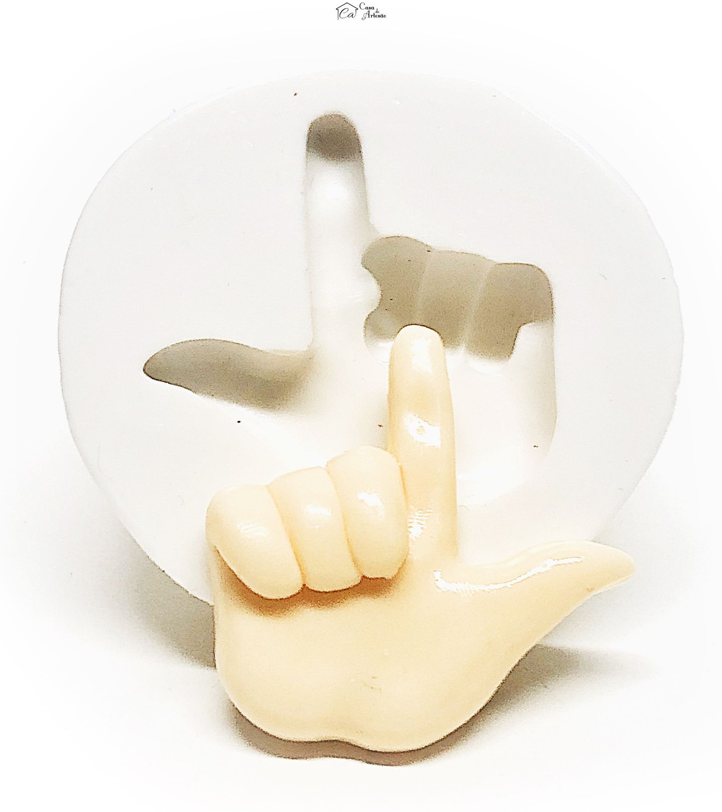 Molde de silicone - Alfabeto Libras - L - Grande - P1102