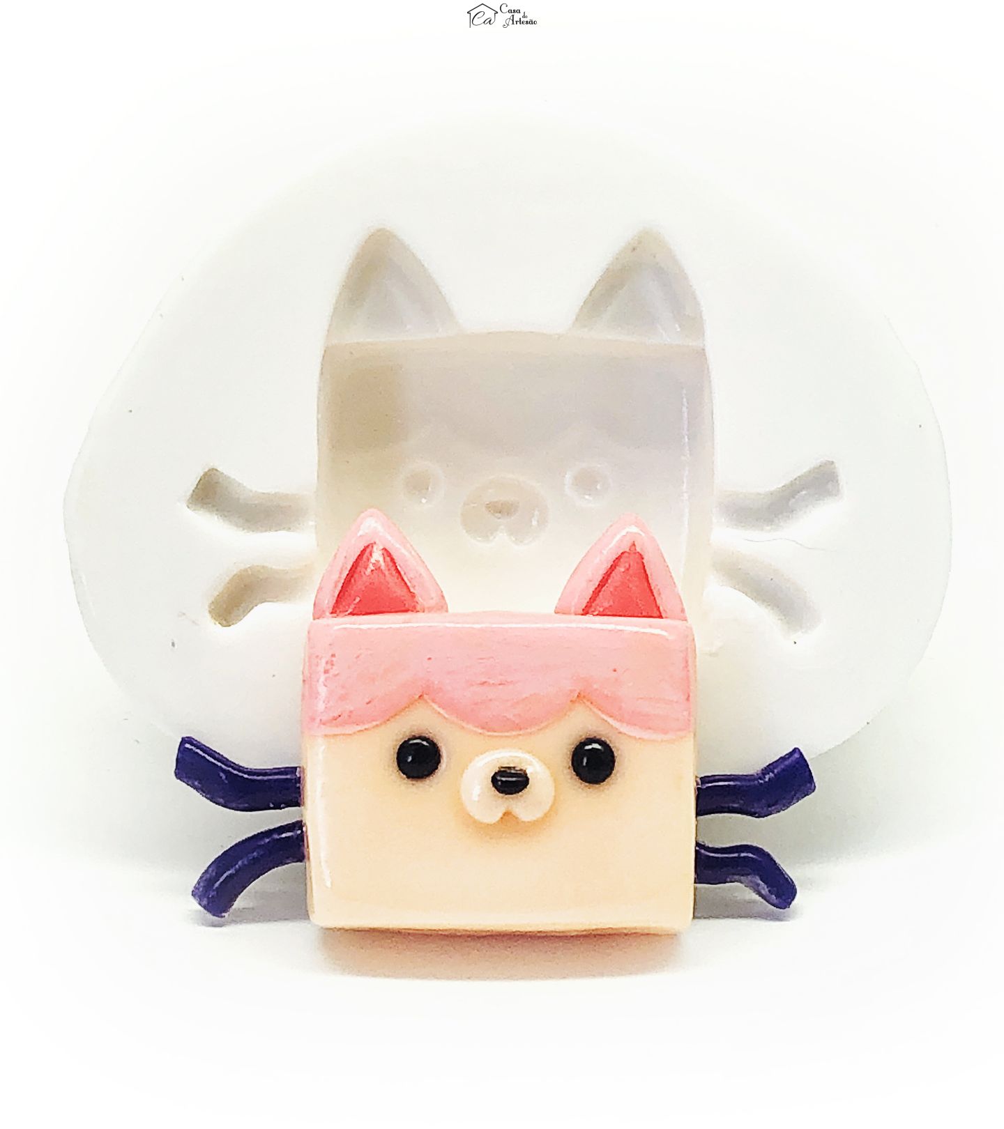 Molde de silicone - A Casa Magica da Gabby - Rosto Baby Box - Grande - P1114