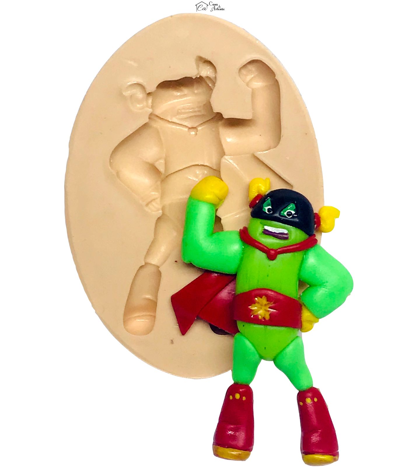 Molde de silicone - O Fantástico Mundo de Bobby - Capitão Squash - Medio - P613