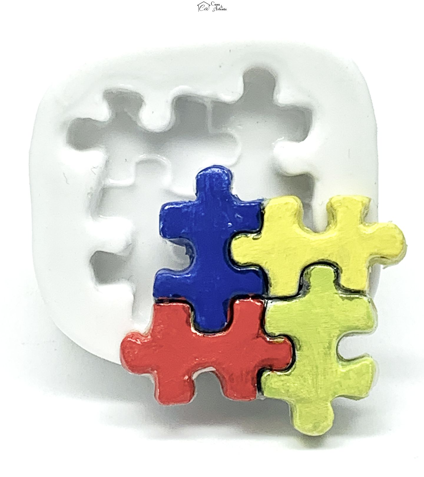 Molde de silicone - Autismo - Quebra-Cabeça - Pequeno - P1197