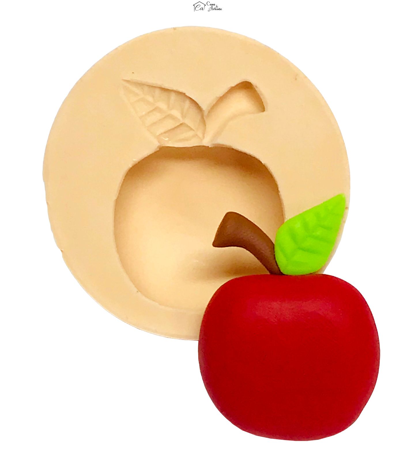 Molde de silicone - Maça - Media - P519