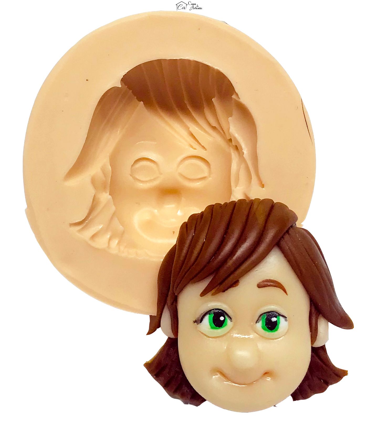 Molde de silicone - Como Treinar seu Dragão - Rosto Soluço - Medio - P599