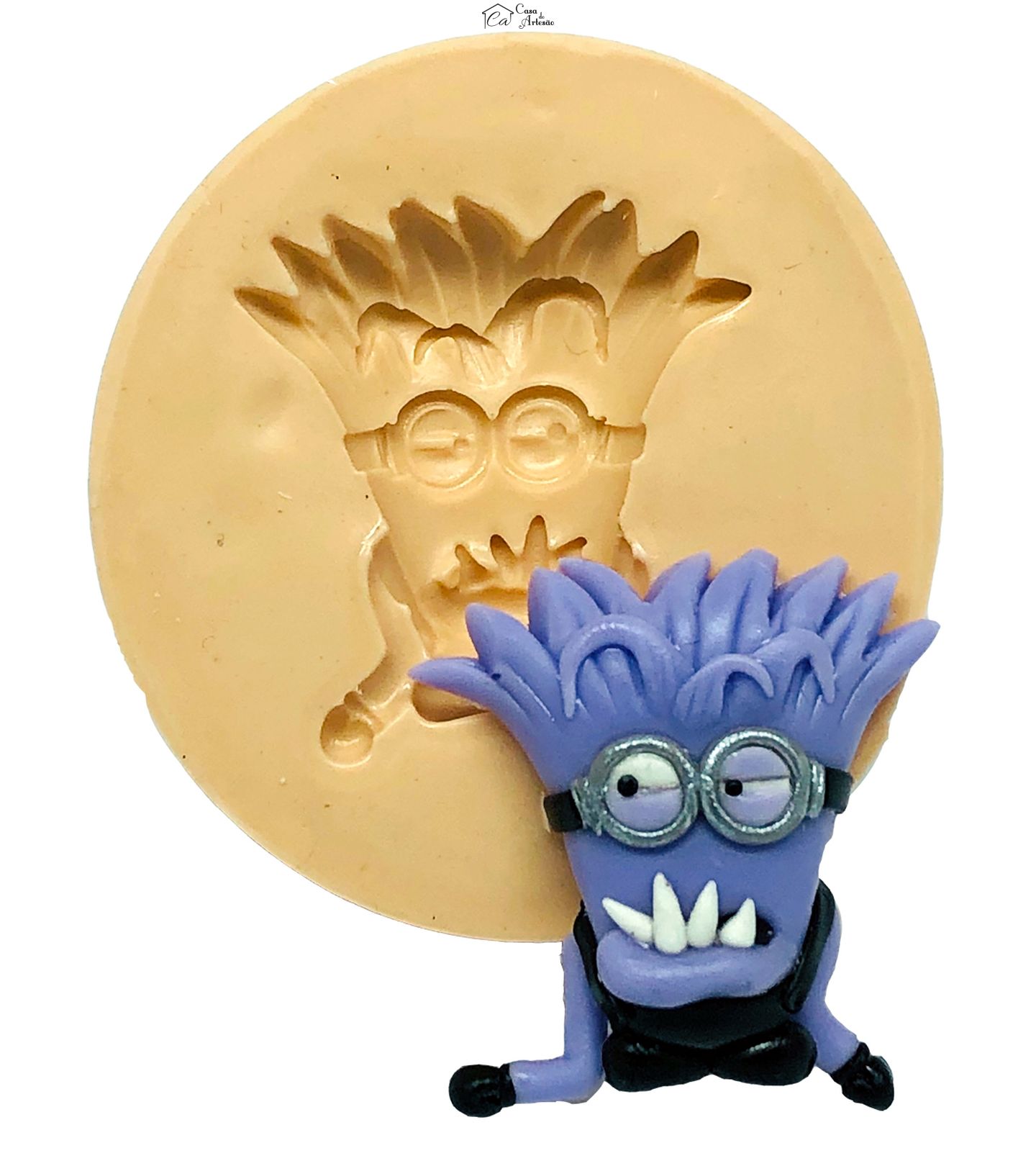 Molde de silicone - Meu Malvado Favorito - Minion Roxo - Medio - P763