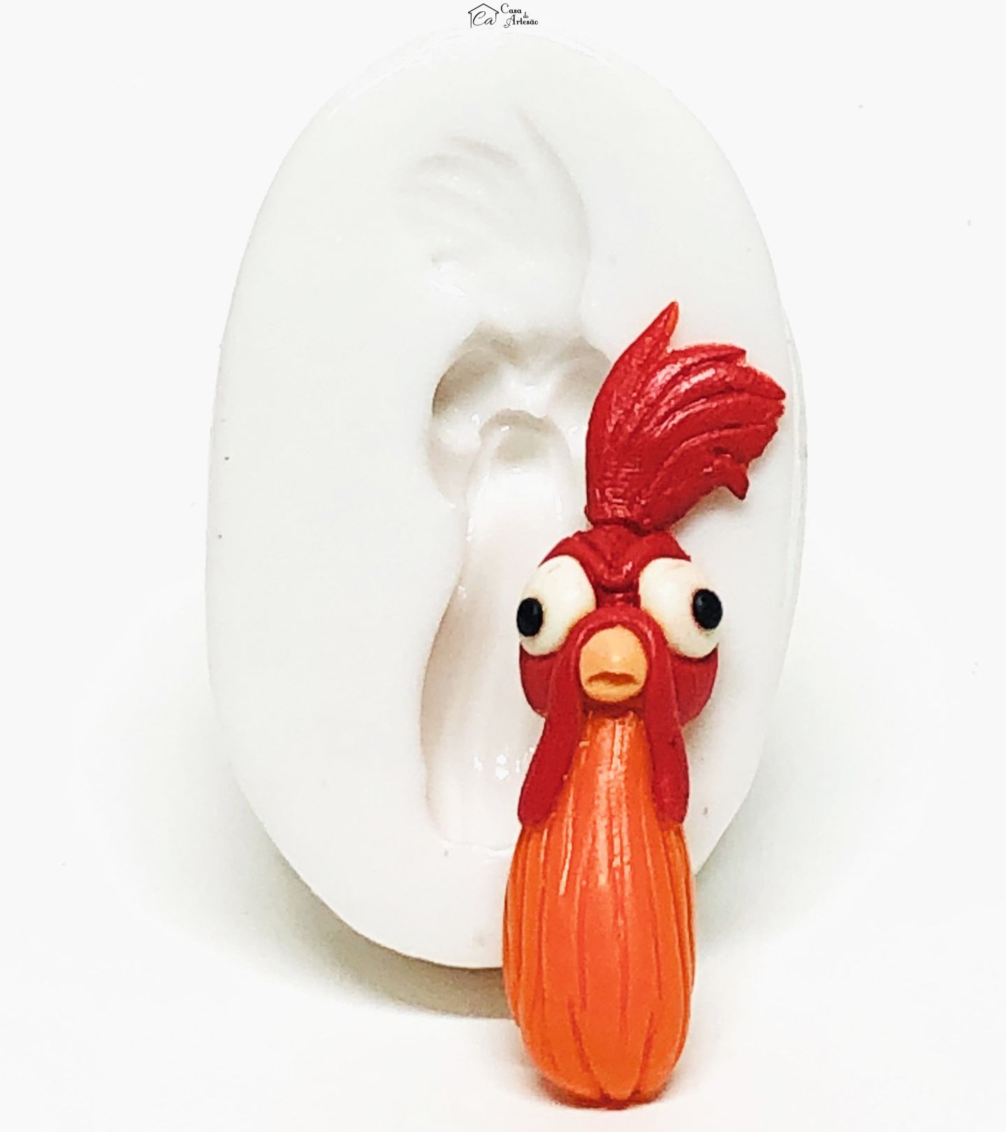 Molde de silicone - Moana - Rosto Hei Hei - P592