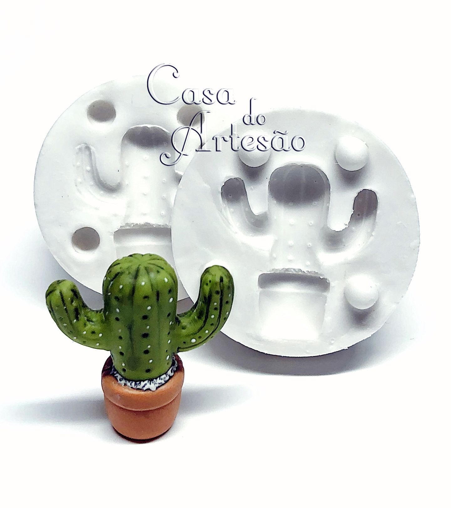 Molde de silicone - Cactus 3D - Pequeno - P883