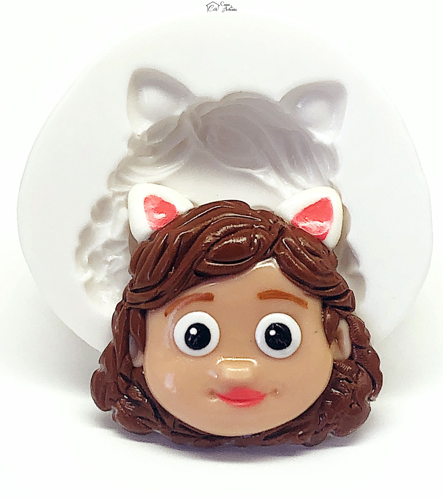 Molde de silicone - A Casa Magica da Gabby - Rosto Gabby - Grande - P1113