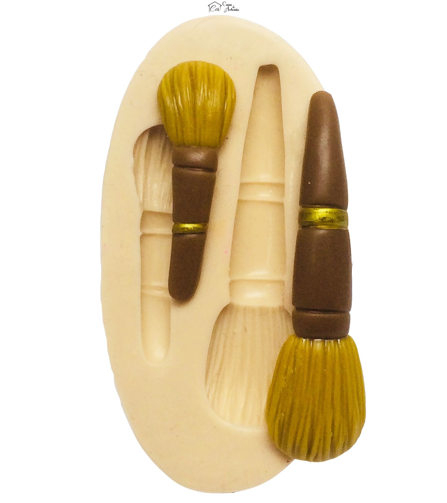 Molde de silicone - Maquiagem - Pincel - 02 Tamanhos - P213