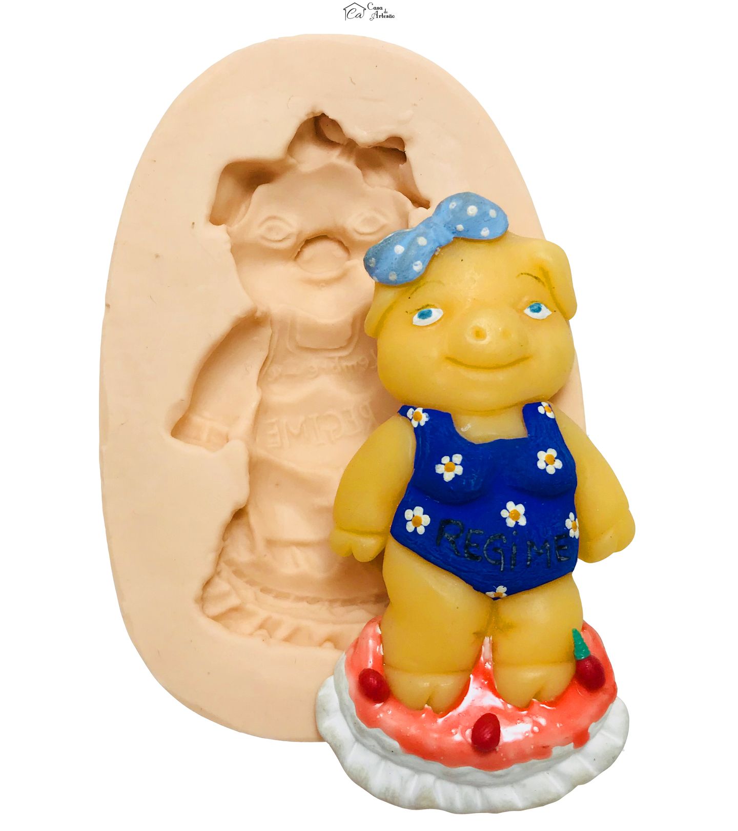 Molde de silicone - Porquinha de Regime
