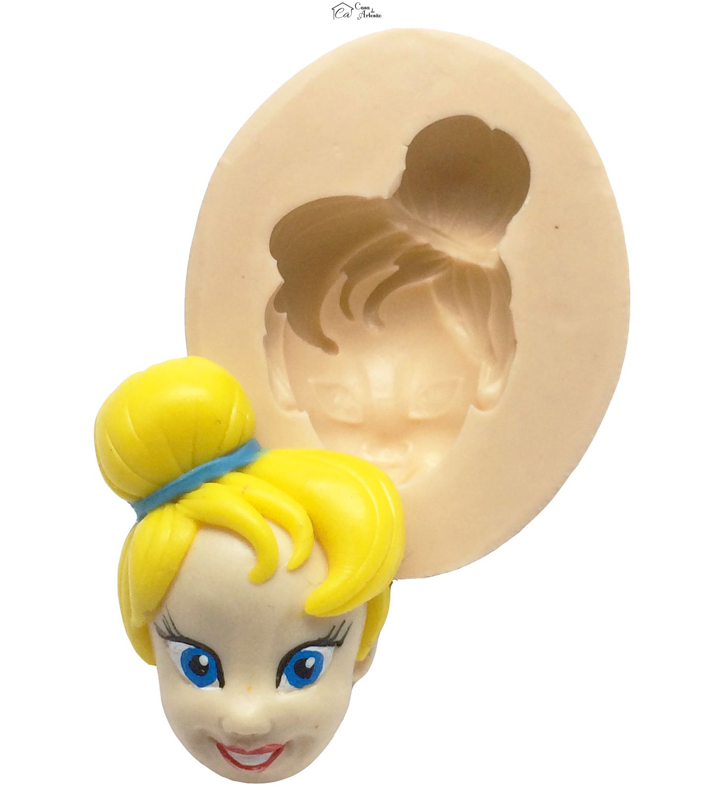 Molde de silicone - Peter Pan - Rosto Sininho - P278