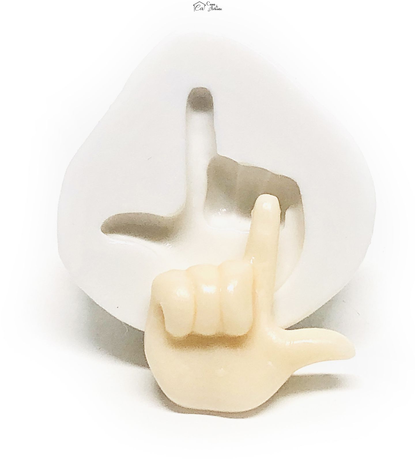 Molde de silicone - Alfabeto Libras - L - Pequeno - P1098