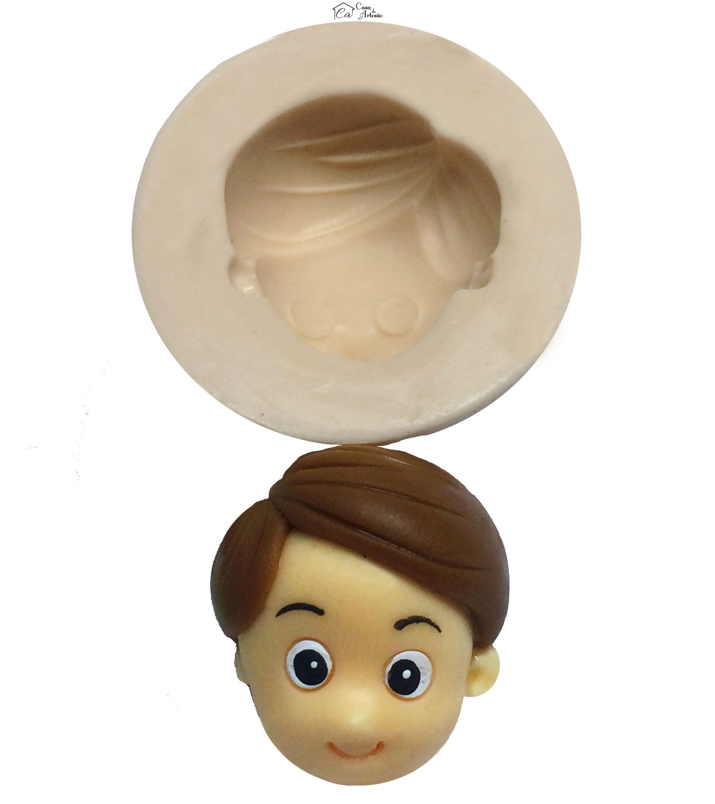 Molde de silicone - Chapeuzinho Vermelho - Rosto Lenhador - Mod.02 - P160