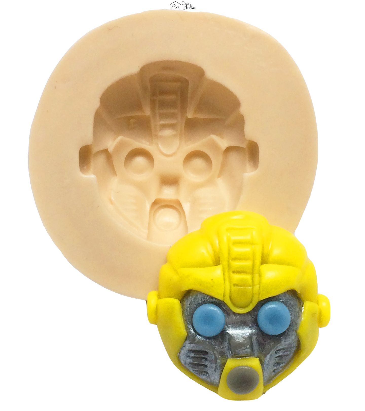 Molde de silicone - Transformers - Rosto Bumblebee - Medio - P267