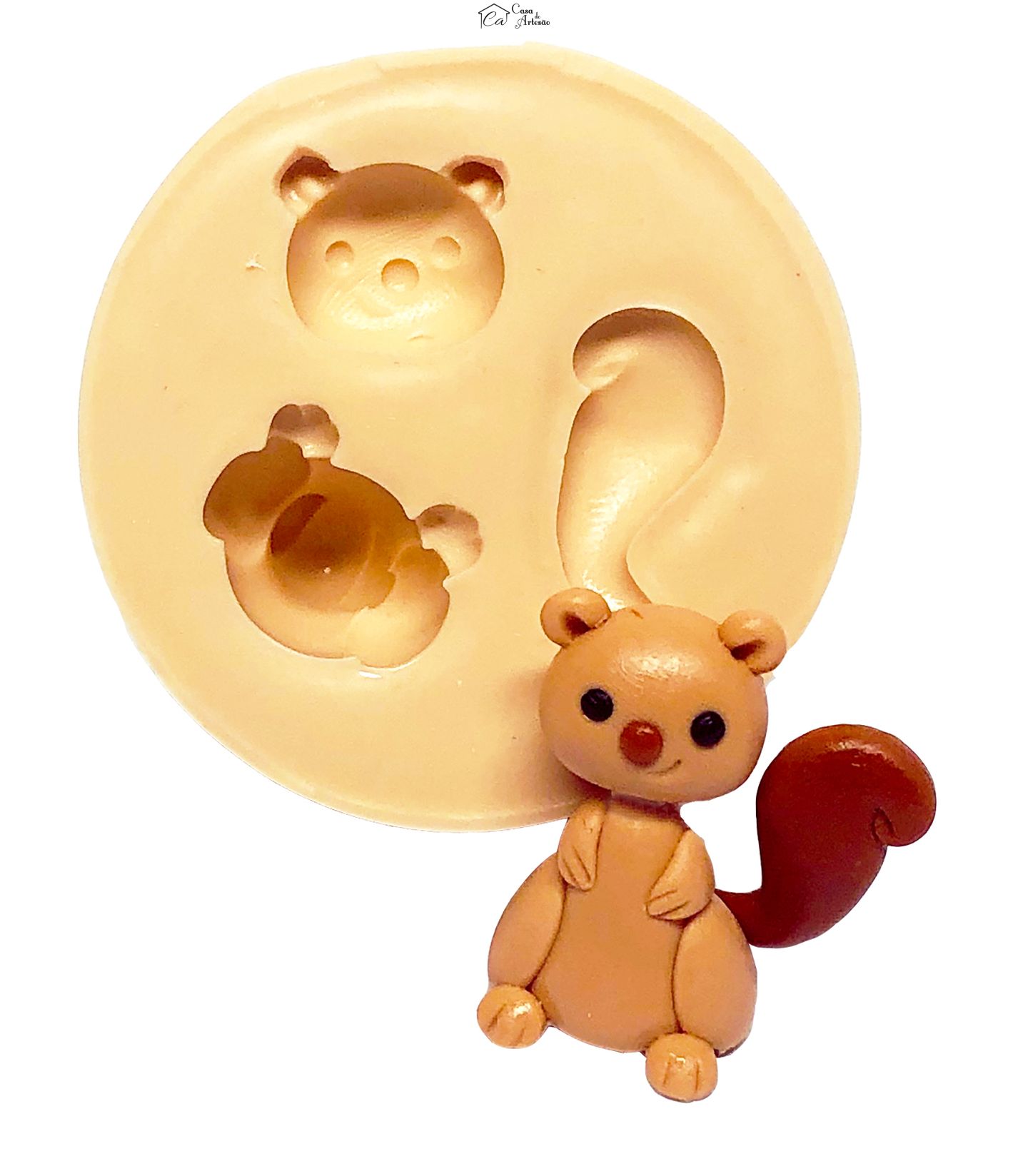 Molde de silicone - Esquilo II- Corpo Tridimensional - Pequeno - P702