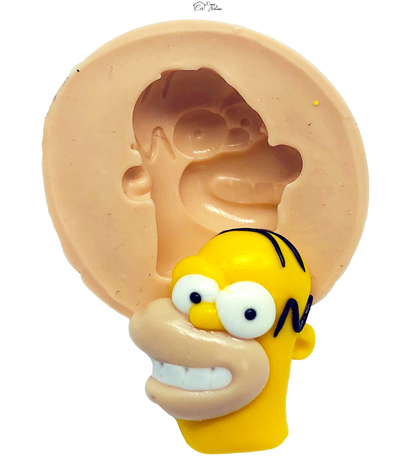 Molde de silicone - Simpsons - Rosto Homer - Pequeno - P820