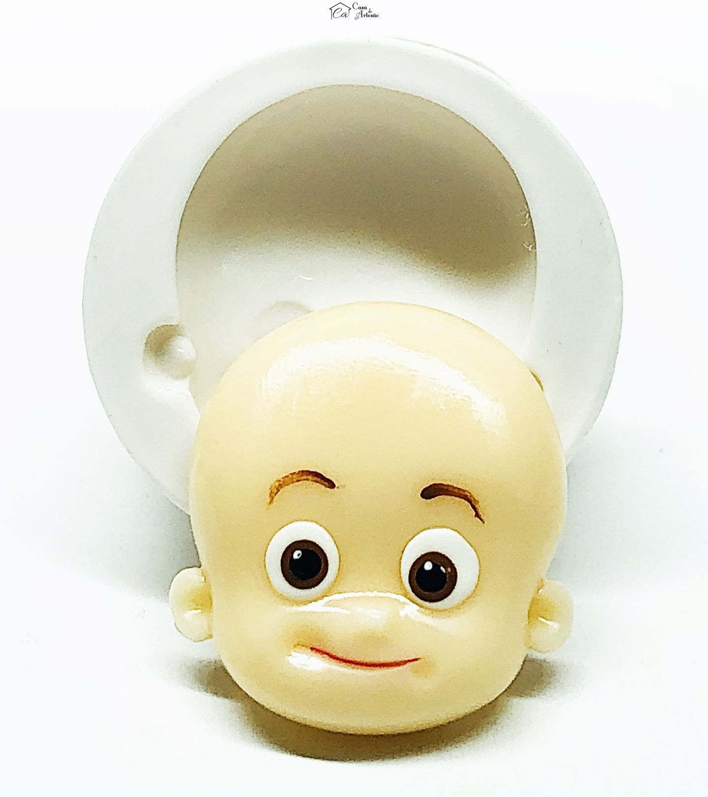 Molde de silicone - Os Aventureiros - Rosto Aventureiro Preto - Grande - P960