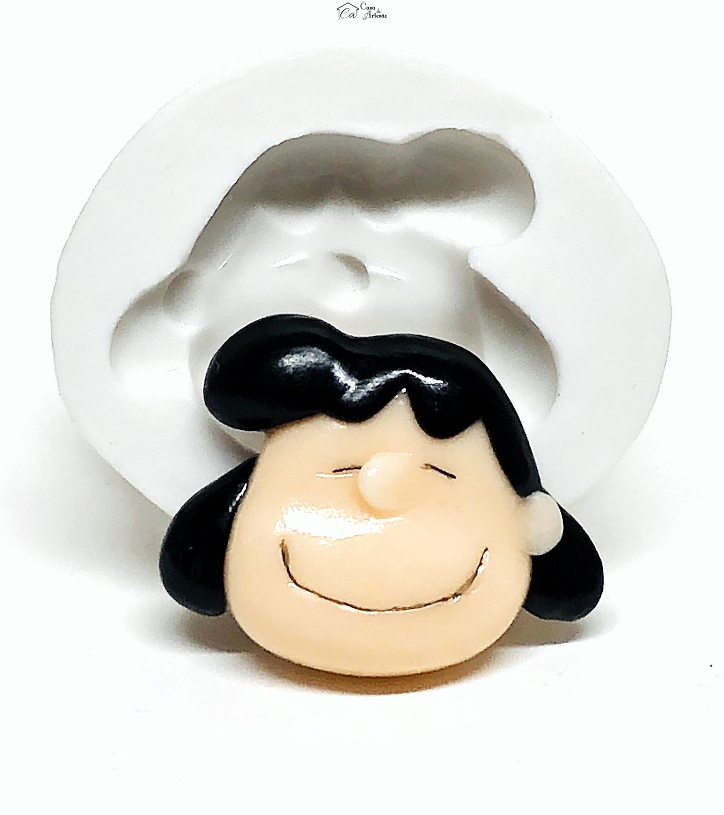 Molde de silicone - Turma do Snoopy - Rosto Lucy - Grande - P1079
