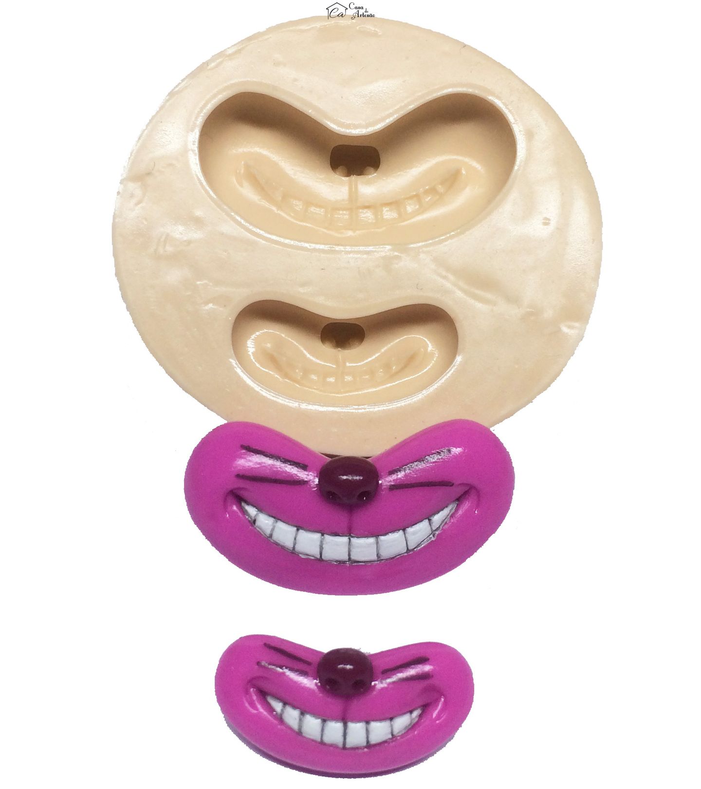 Molde de silicone - Alice no Pais das Maravilhas - Gato Pequeno e Medio - P275