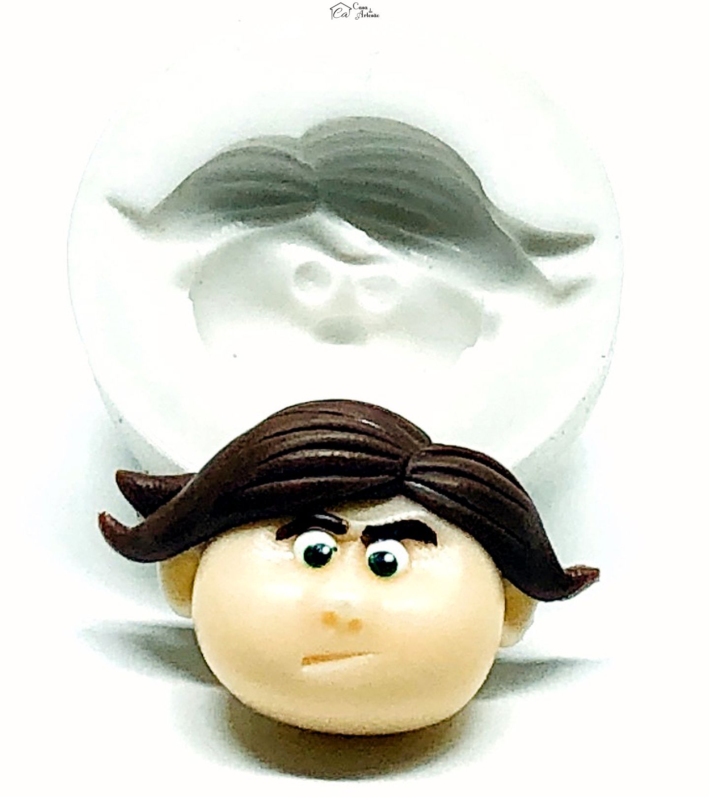 Molde de silicone - Caçadores de Trolls - Rosto Toby - Pequeno - P965