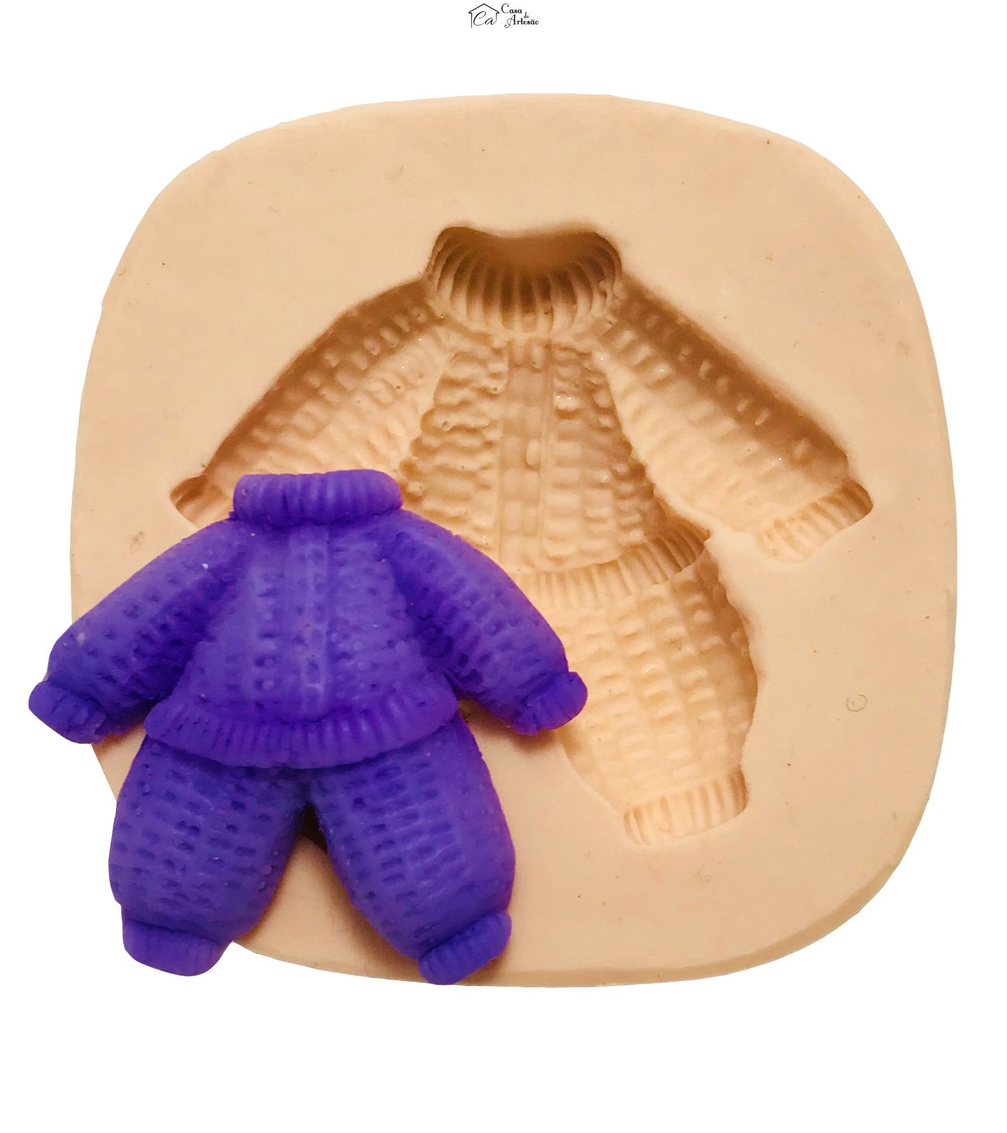 Molde de silicone - Macacão Bebe de Lã