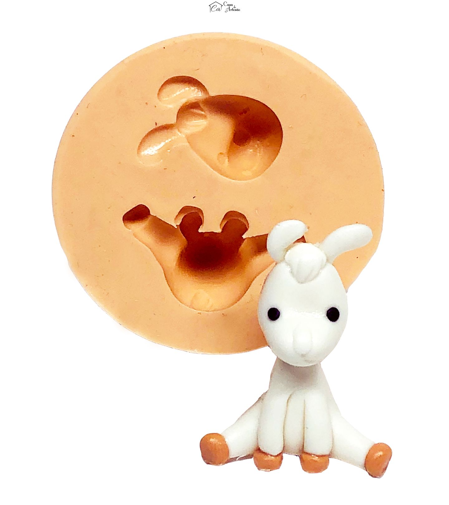 Molde de silicone - Lhama - Corpo Tridimensional - Pequena - P672