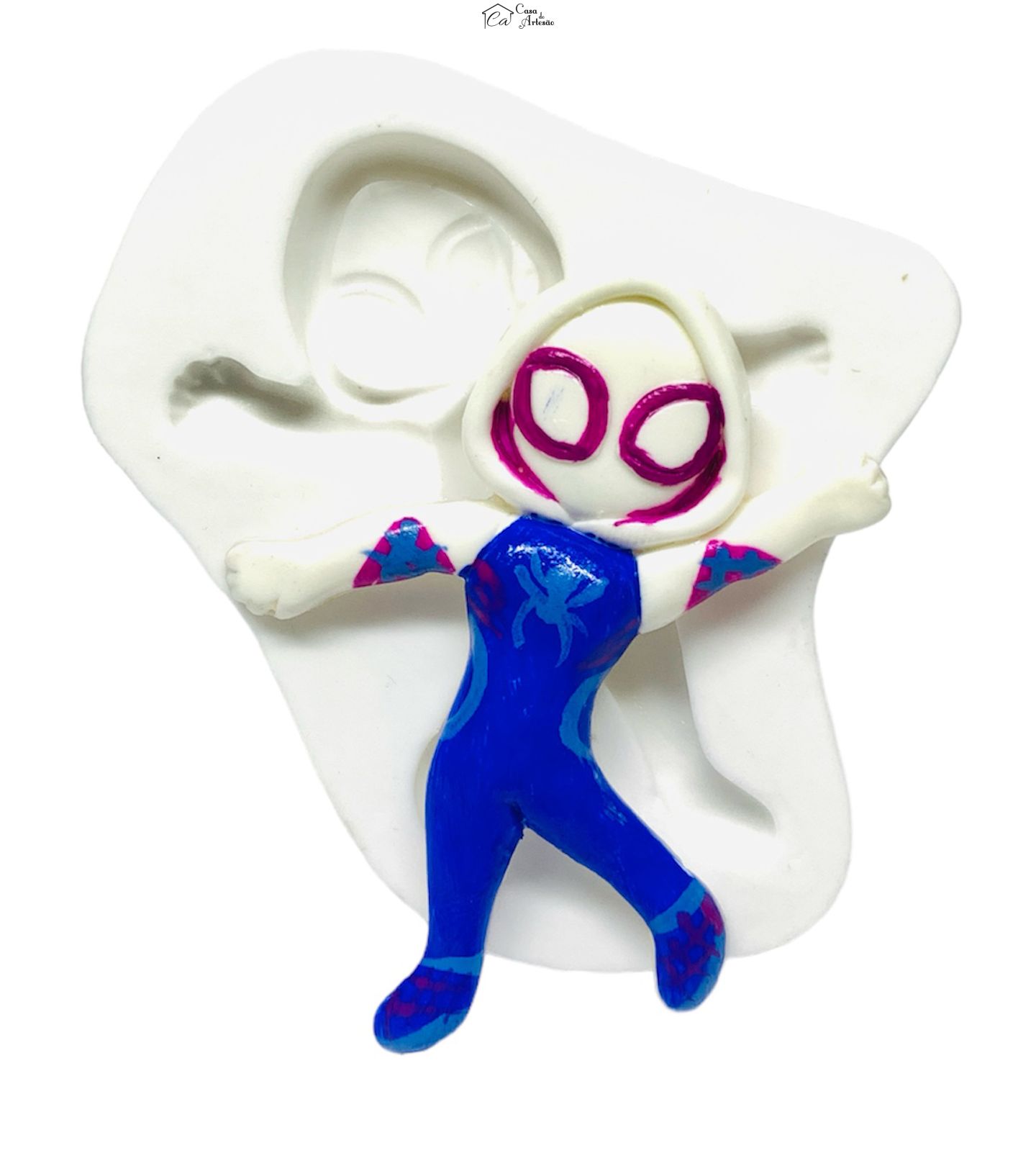 Molde de silicone - Homem Aranha - Gwen Stacy - Grande - P1236