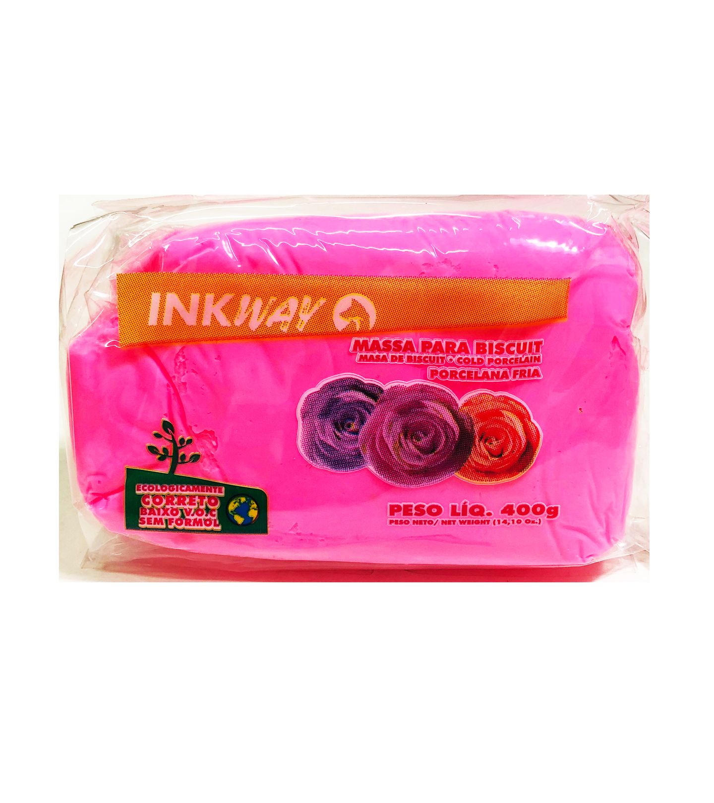 Massa p/ Biscuit - Inkway - Colorida / Natural - 400 g
