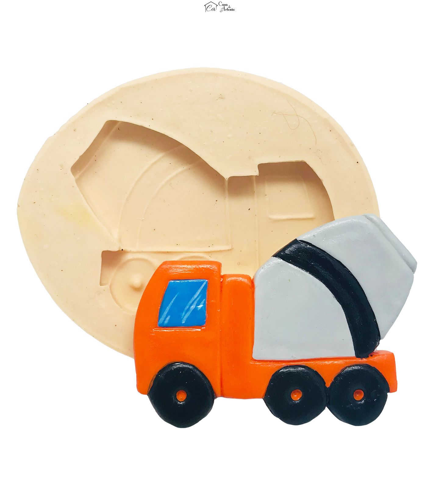 Molde de silicone - Meios de Transporte - Caminhao Betoneira - Medio - P473