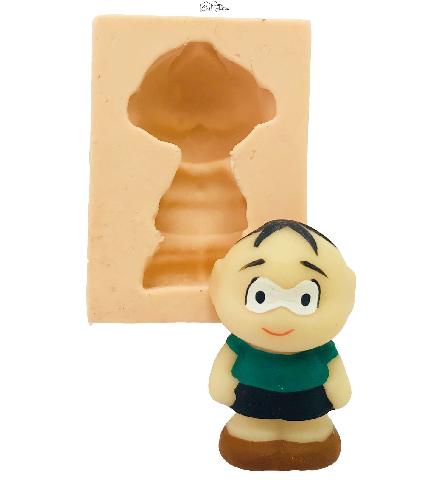 Molde de silicone - Menino Cabelo Espetado - P57