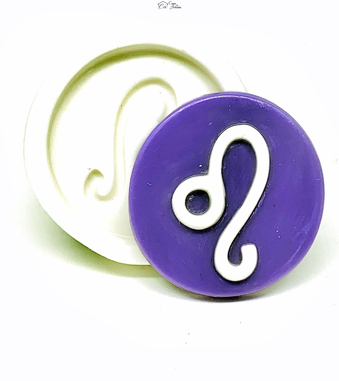 Molde de silicone - Horoscopo - Simbolo - Leão - Grande - P1137