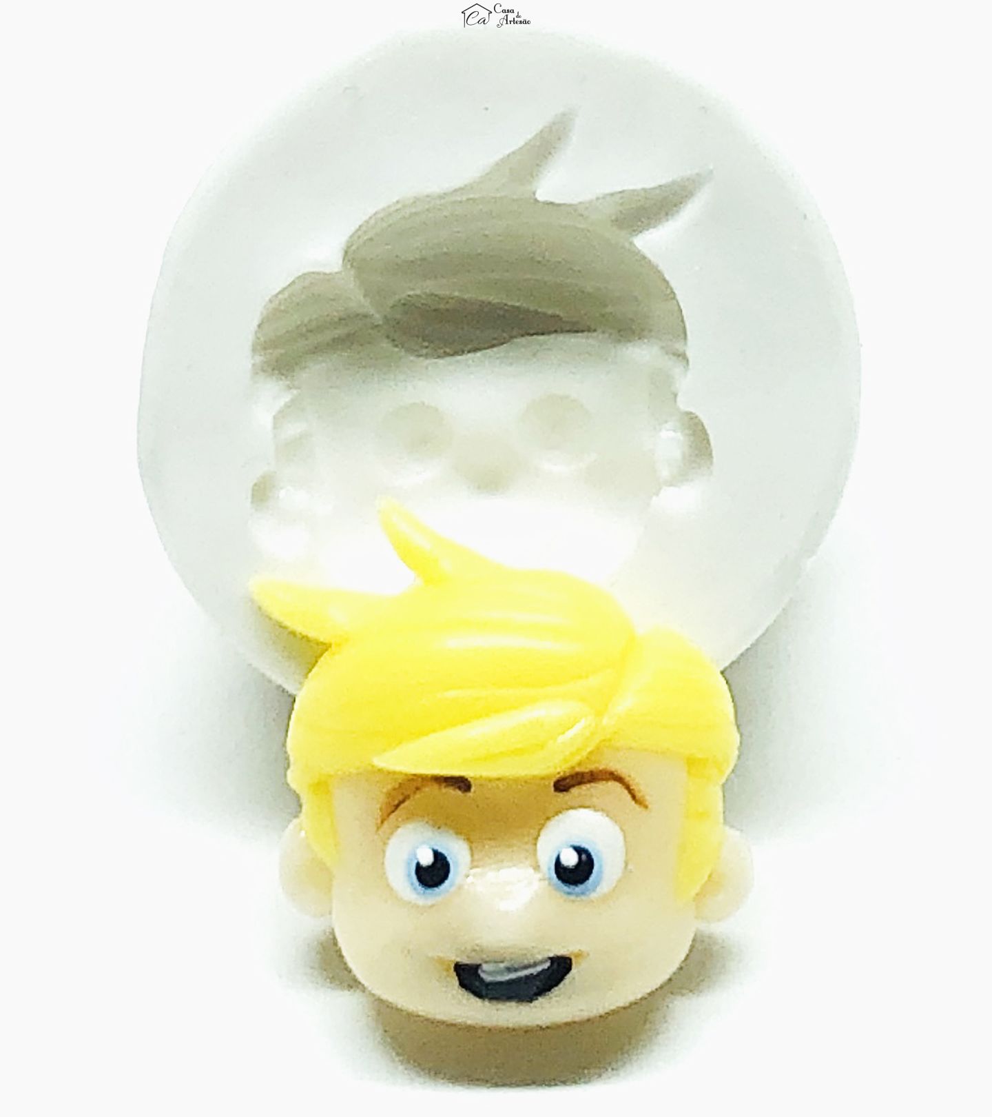 Molde de silicone - Os Aventureiros - Rosto Aventureiro Branco - Pequeno - P1004