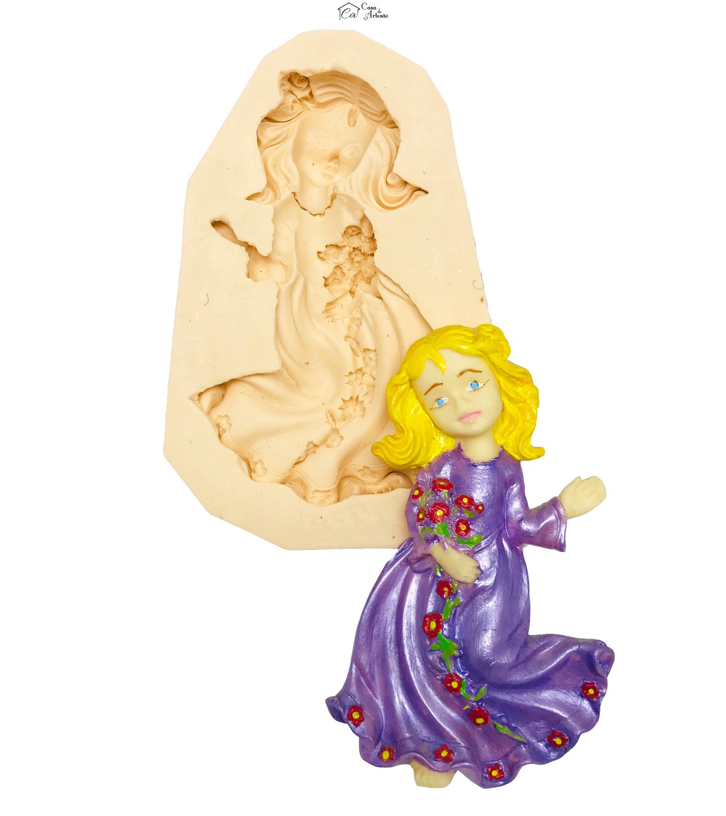 Molde de silicone - Menina Camponesa - P161