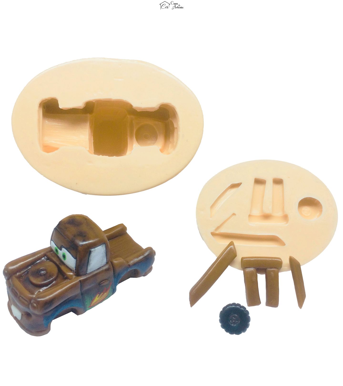 Molde de silicone - Carros - Mate - Guincho - Mod.03 - Grande - P261