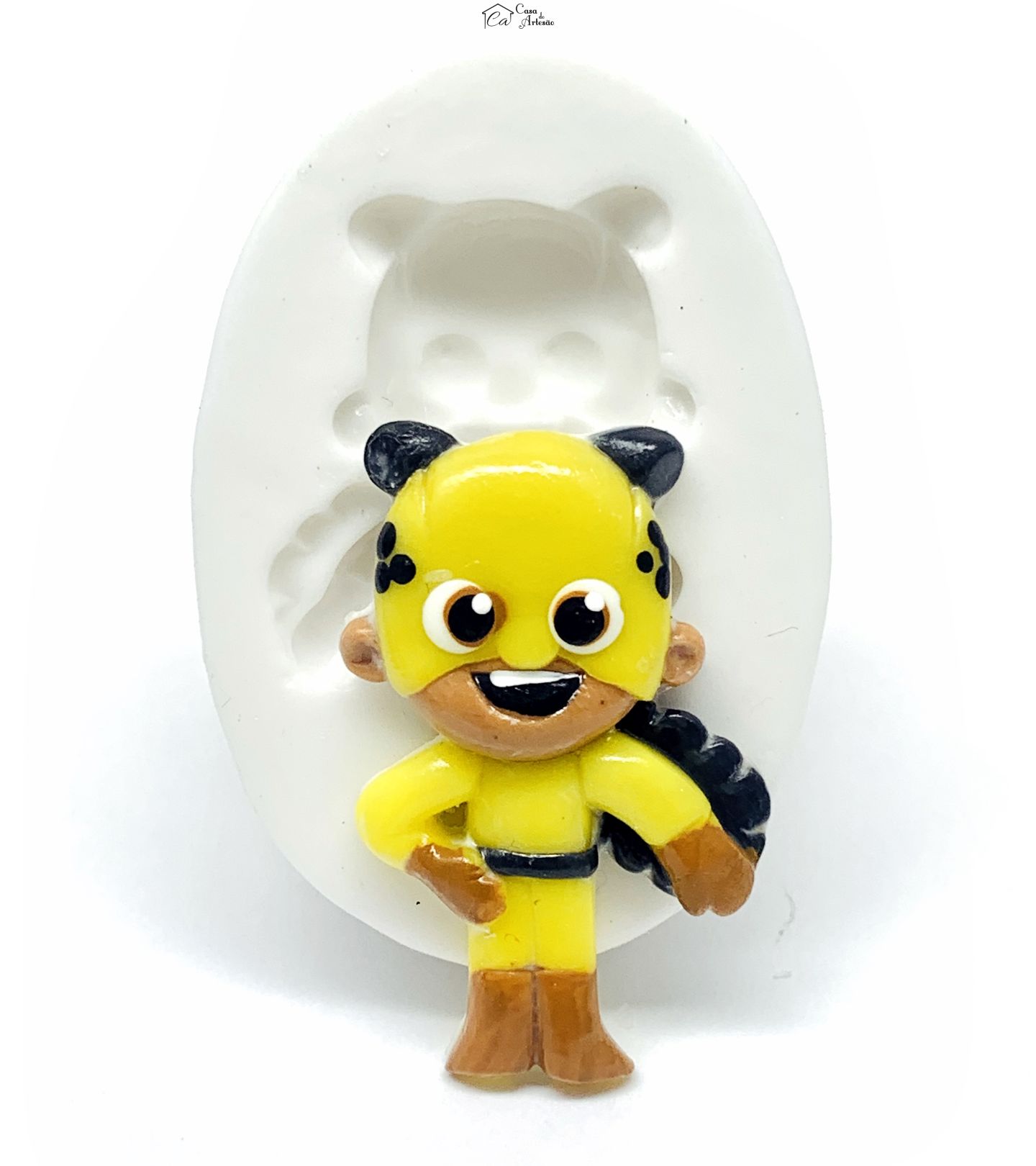 Molde de silicone - Os Aventureiros - Aventureira Amarela - Pequena - P1219