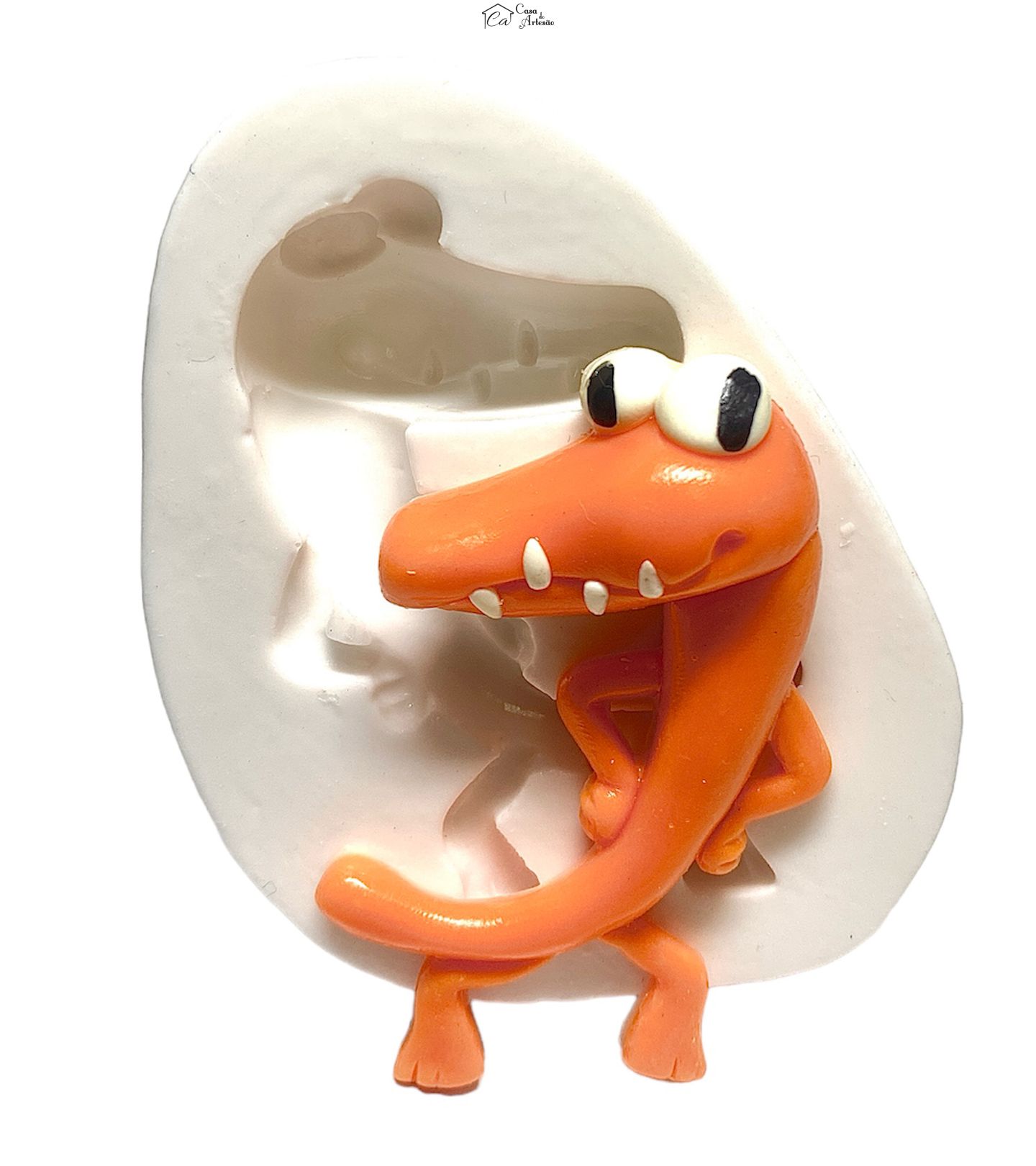 Molde de silicone - Rainbow Friends - Laranja - Grande - P1229