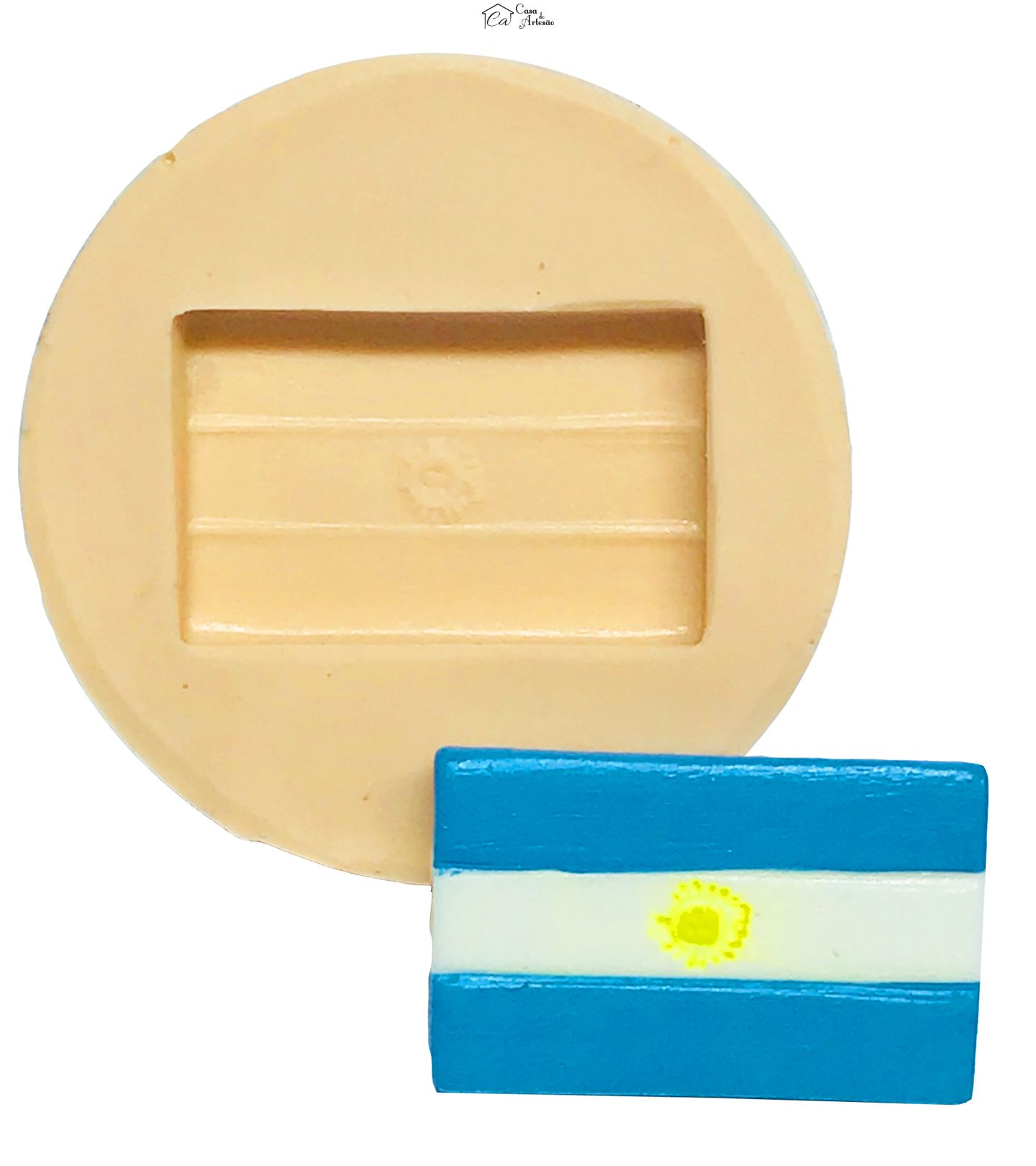 Molde de silicone - Argentina - Bandeira - Pequena - P561