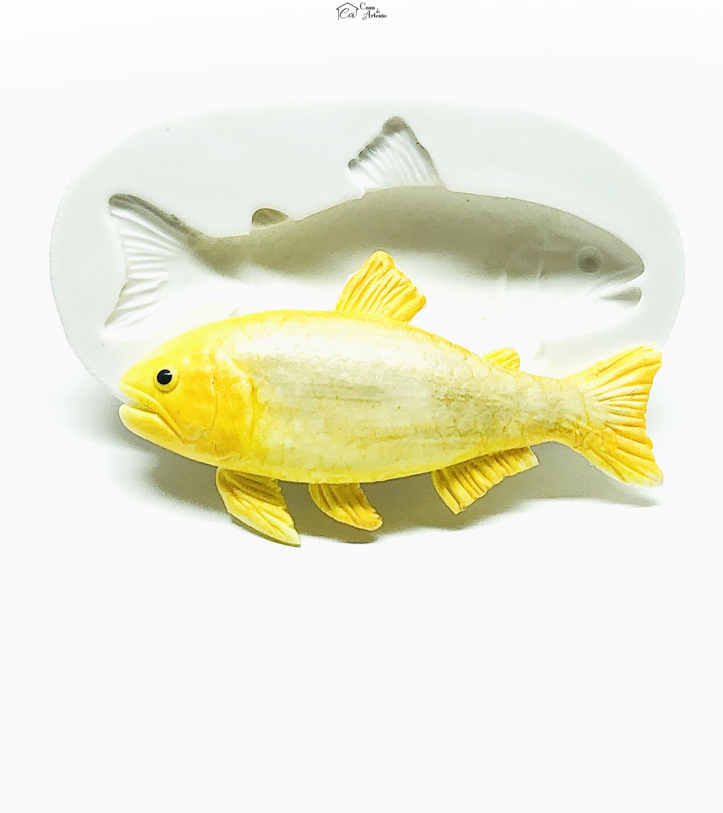 Molde de silicone - Peixe - Dourado - Grande - P1005