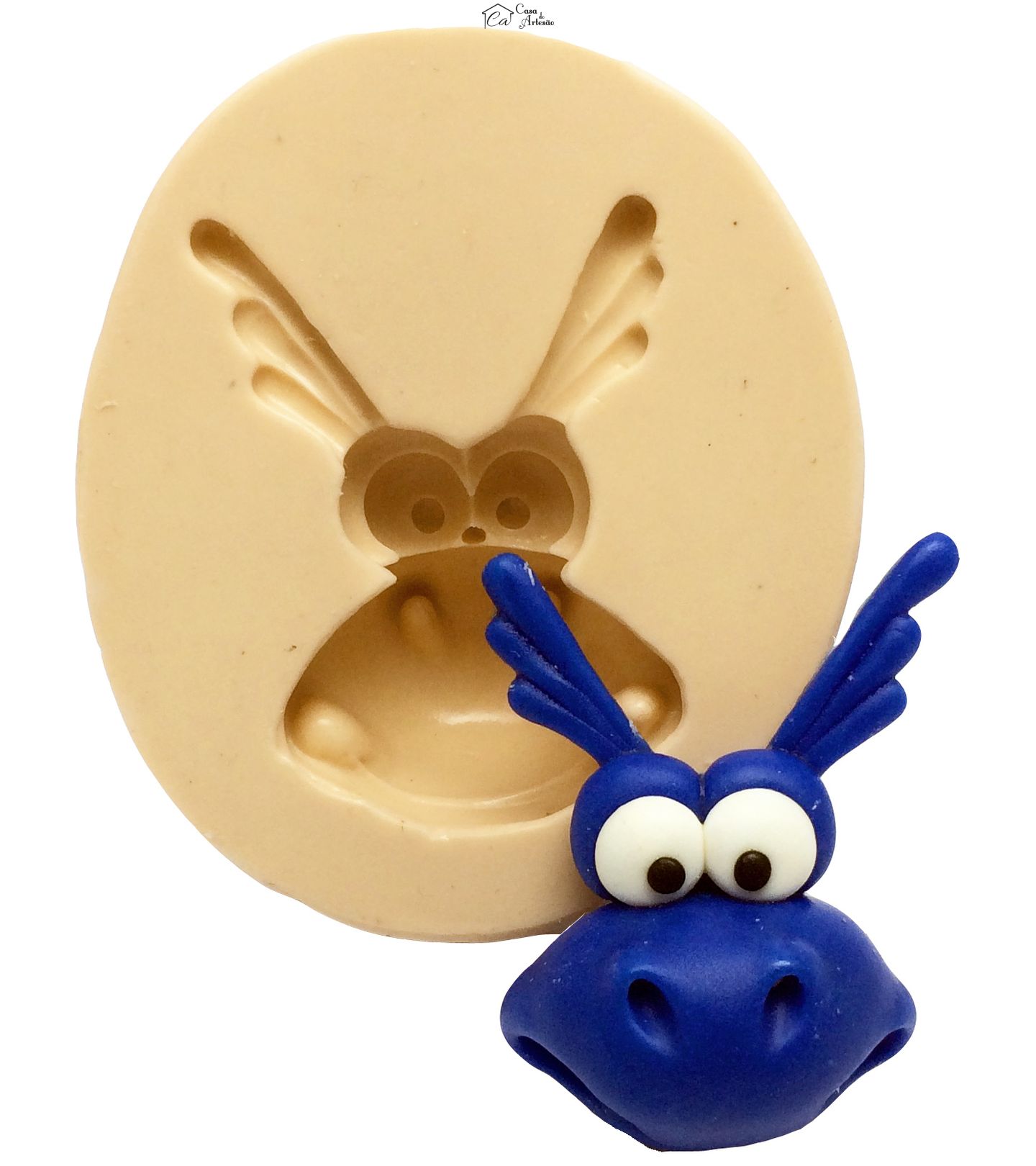 Molde de silicone - Doutora Brinquedos - Rosto Felpudo Pequeno