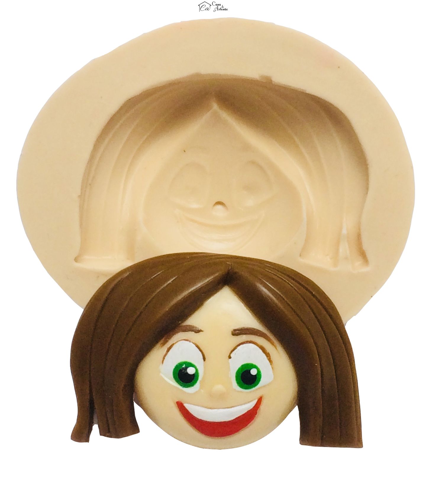 Molde de silicone - Miss Moon - Rosto Lola - Pequeno - P337