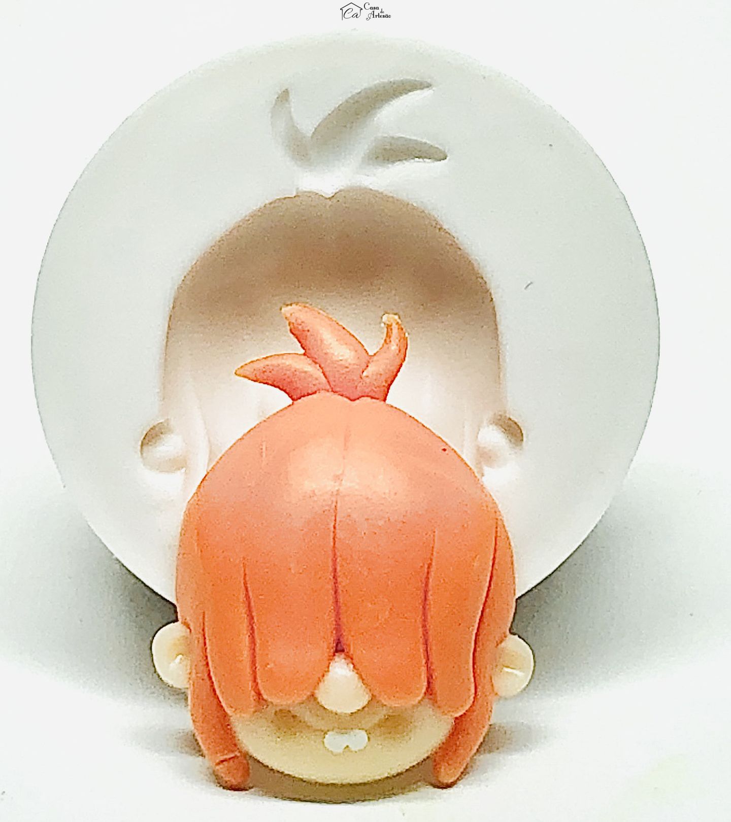 Molde de silicone - Cleo e Cuquim - Rosto Pelusin - Medio - P955