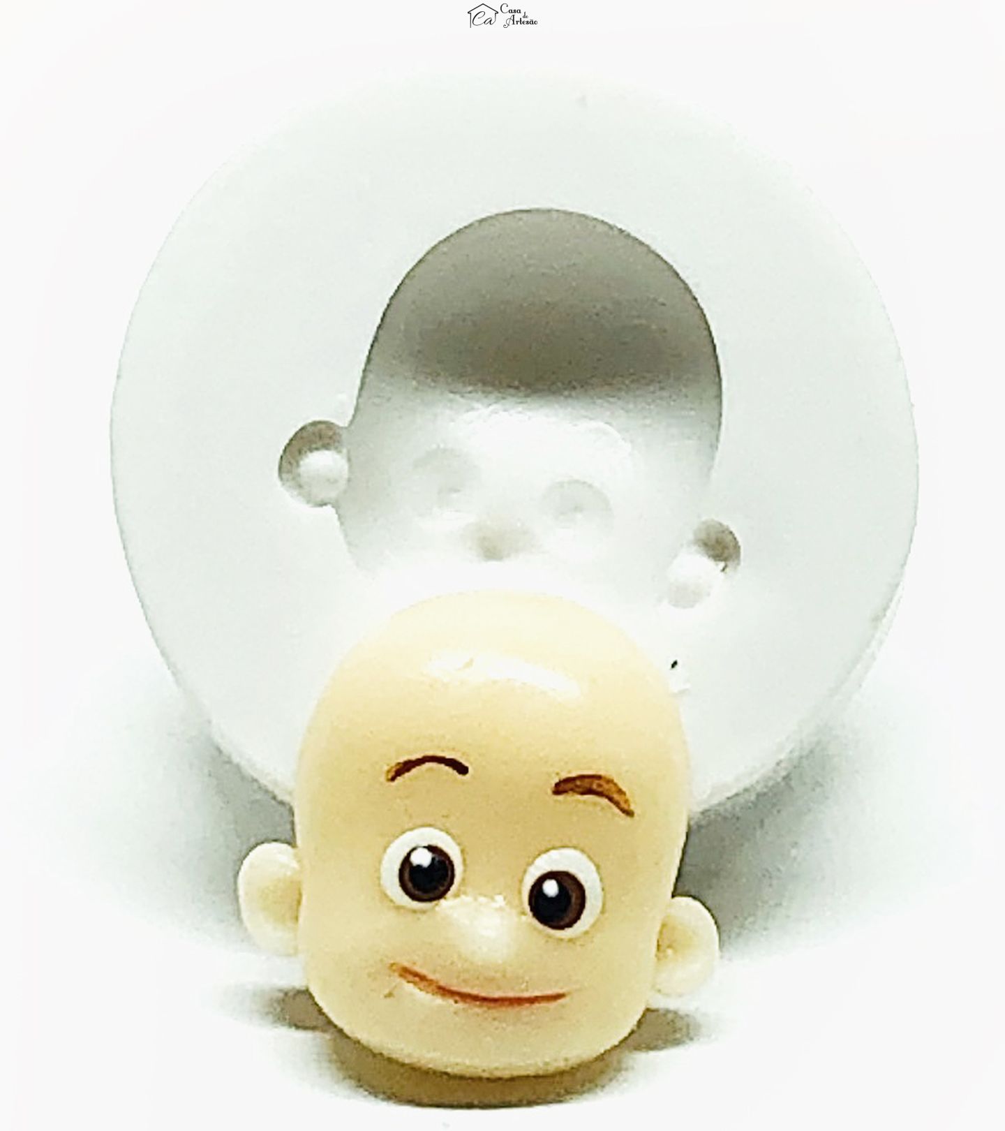 Molde de silicone - Os Aventureiros - Rosto Aventureiro Preto - Pequeno - P962