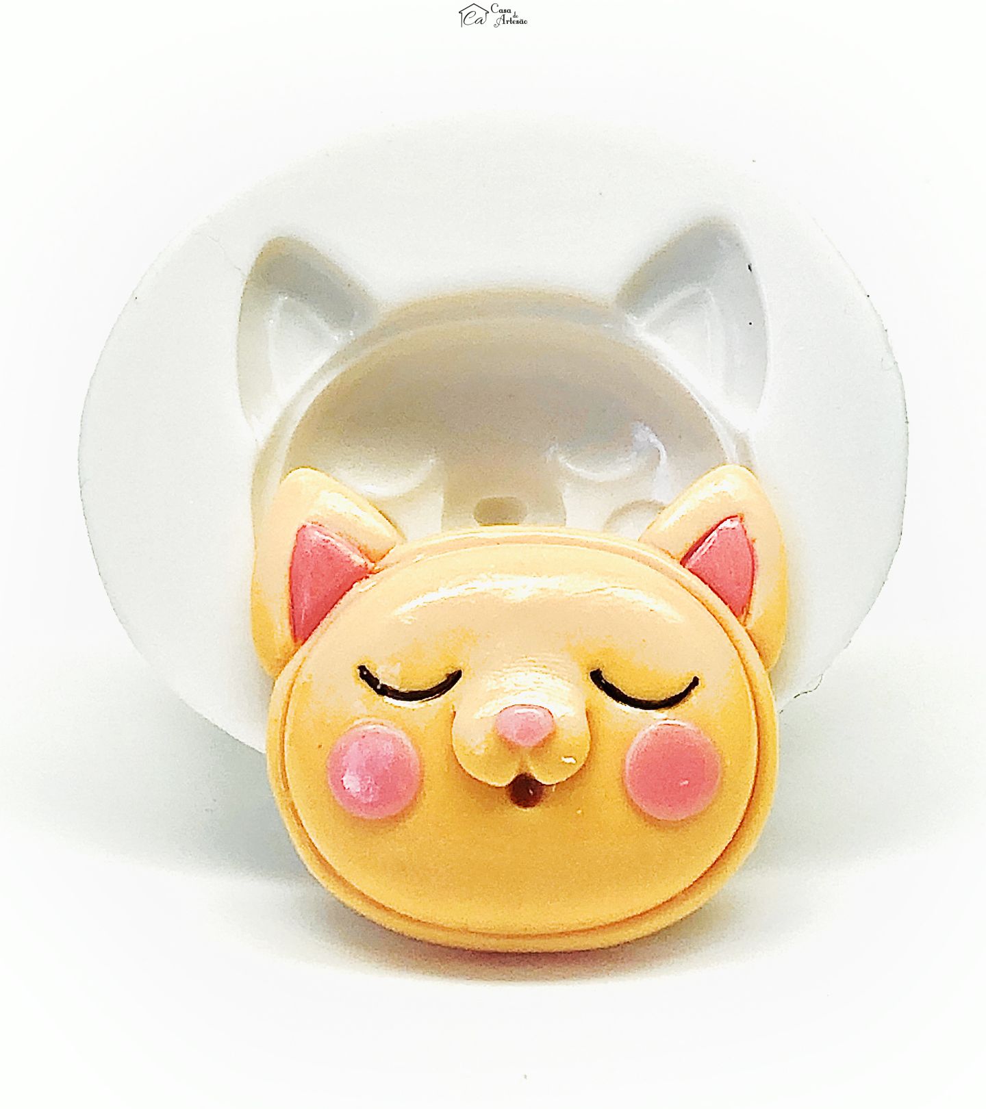 Molde de silicone - A Casa Magica da Gabby - Rosto Pillow Cat - Grande - P1116