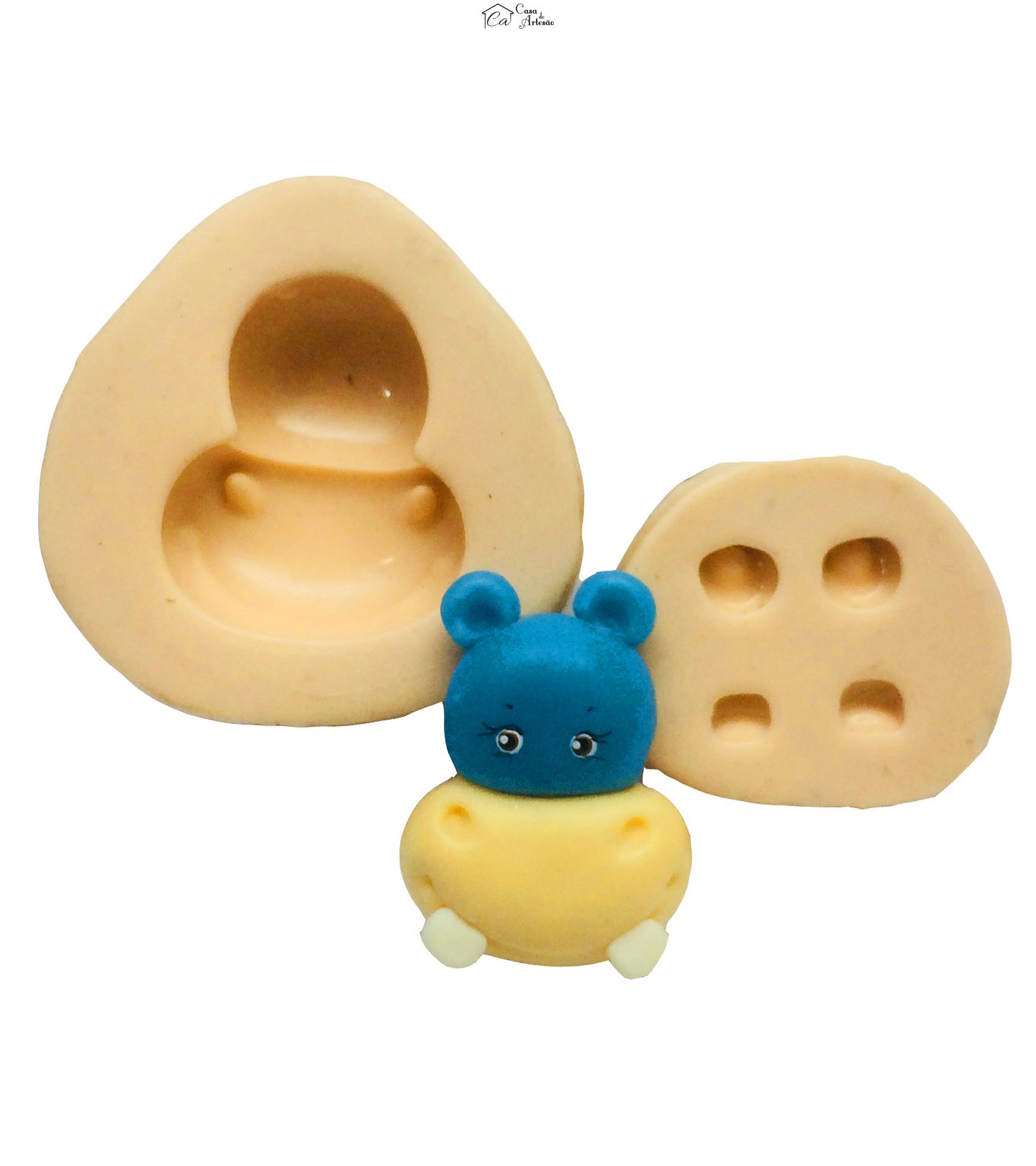 Molde de silicone - Rosto Hipopotamo - P111