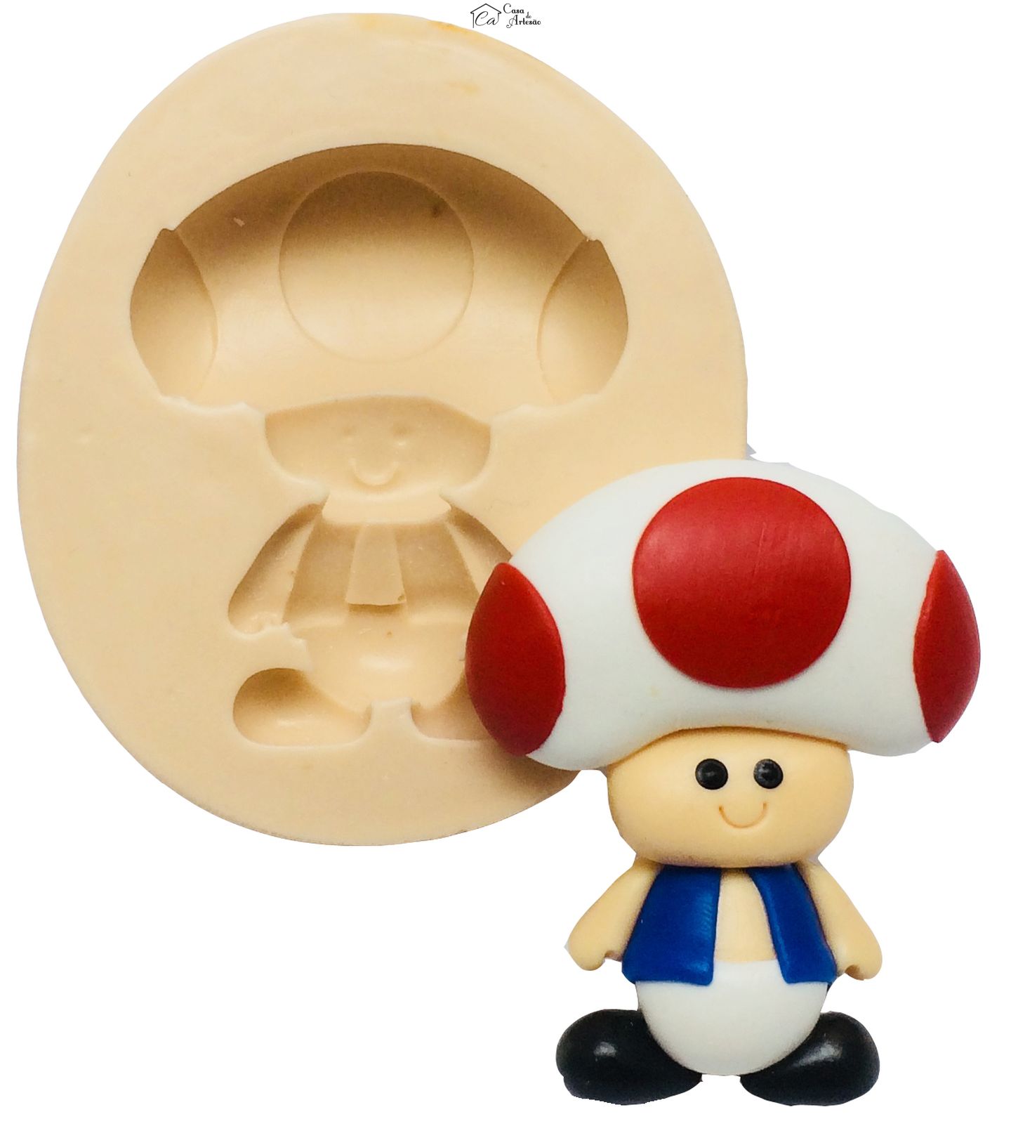 Molde de silicone - Super Mario Bros. - Toad Super Grande - P284
