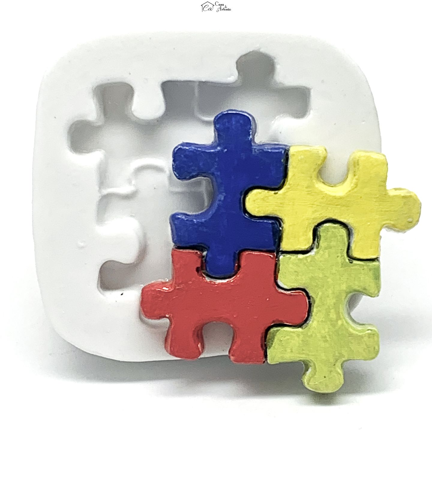 Molde de silicone - Autismo - Quebra-Cabeça - Medio - P1196
