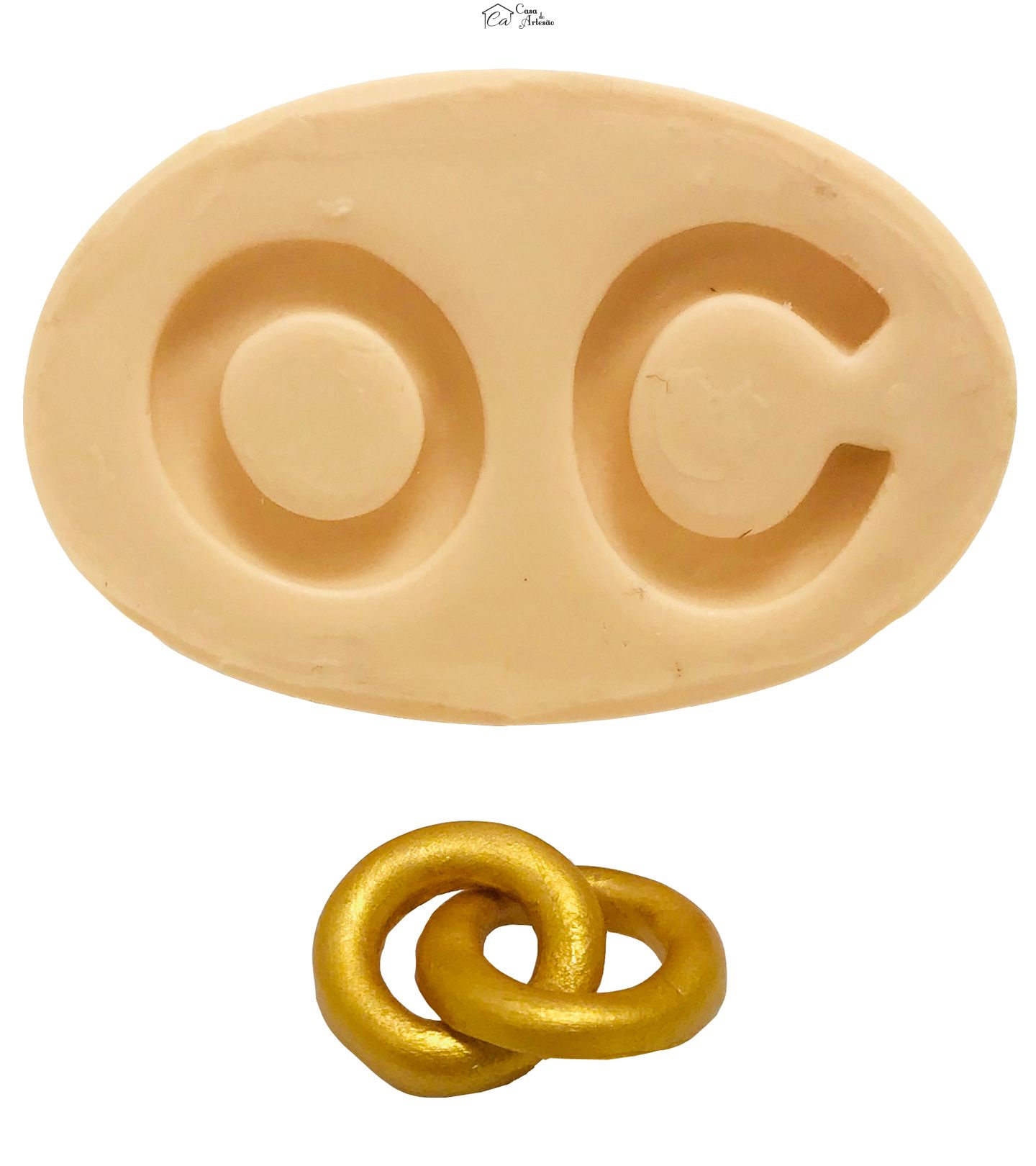 Molde de silicone - Aliança - Par