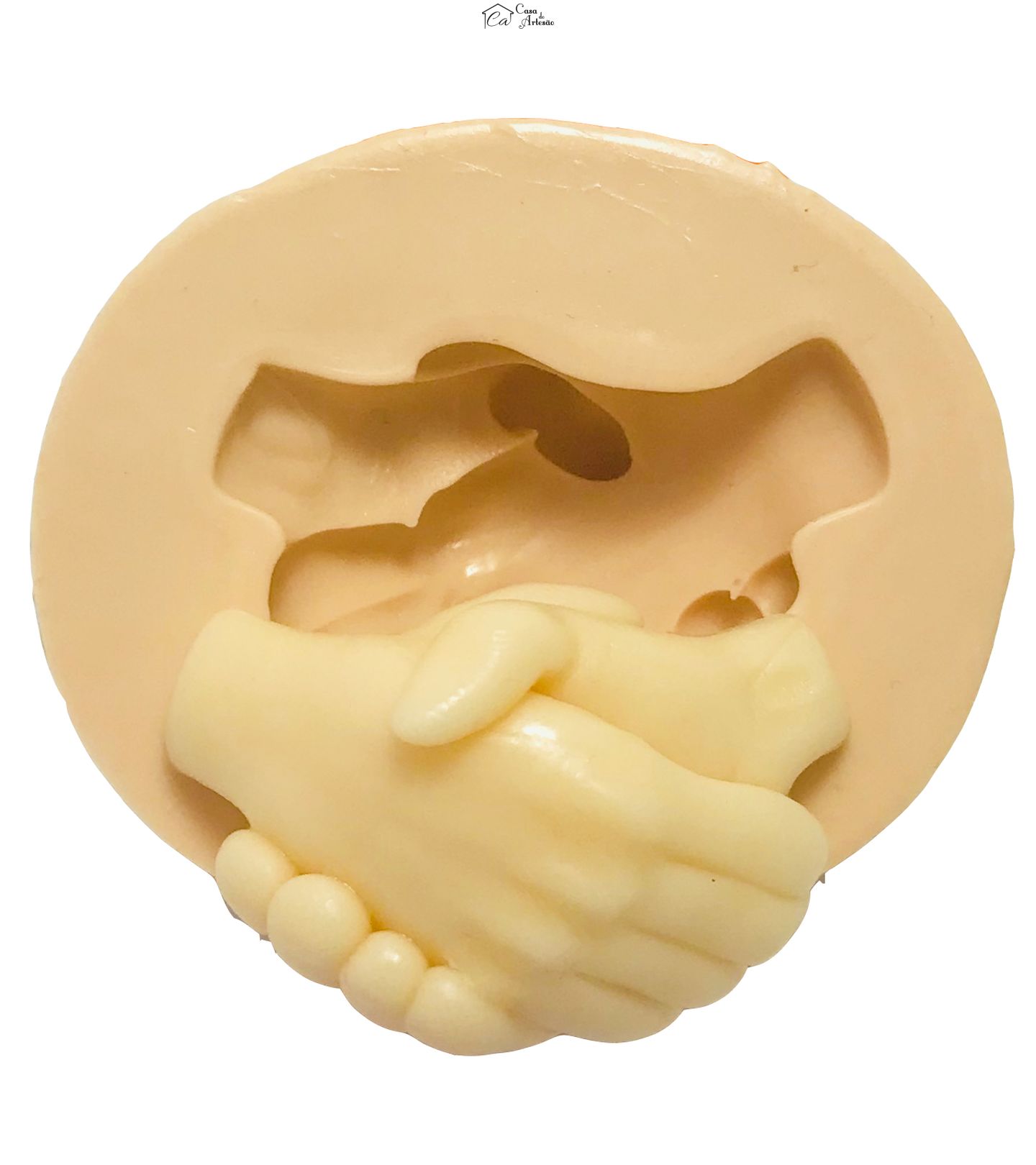 Molde de silicone - Maos - Cumprimento - Media - P418