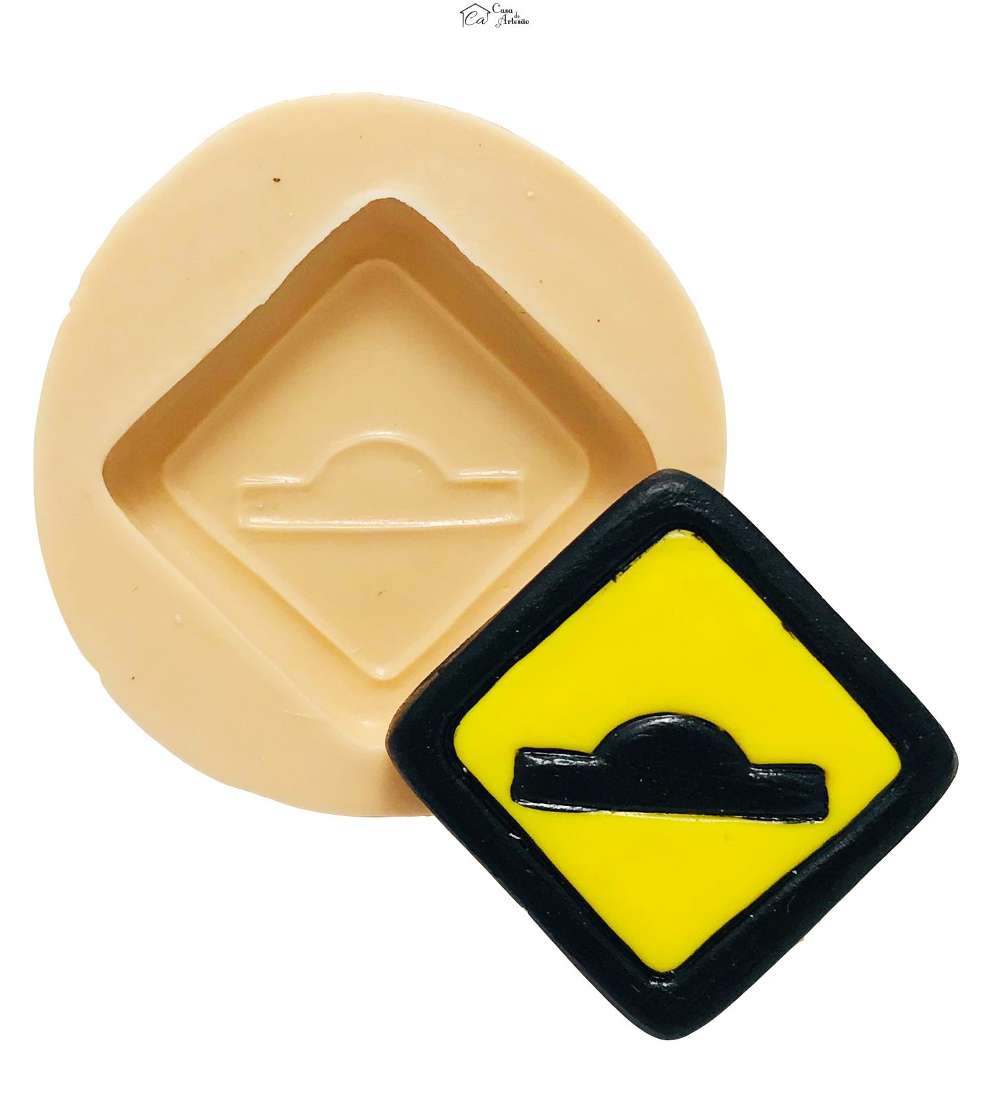 Molde de silicone - Placa Sinalização - Lombada - Pequena - P439