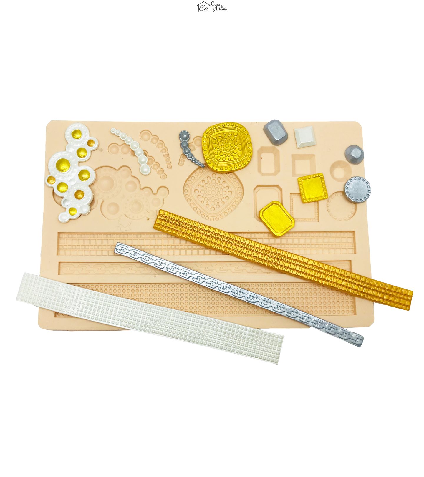 Molde de silicone - Border - Decorações Para Bolo - Mod.10 - Pe