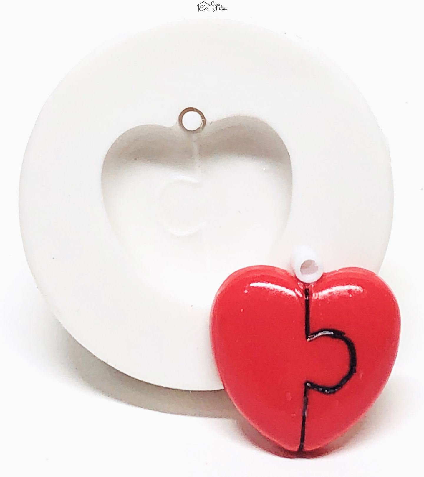 Molde de silicone - Pingente - Coracão - P1064