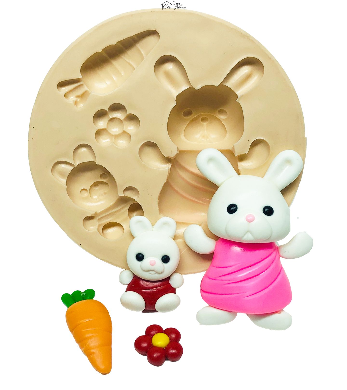 Molde de silicone - Coelho - Kit - Grande - P724